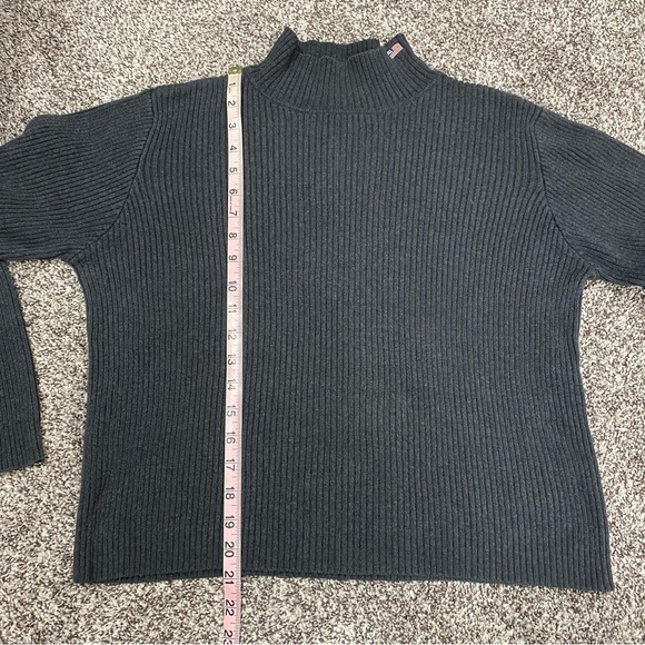 Polo Jeans Ralph Lauren Grey Ribbed‎ High Neck Sweater Women’s Size XL - Picture 6 of 6